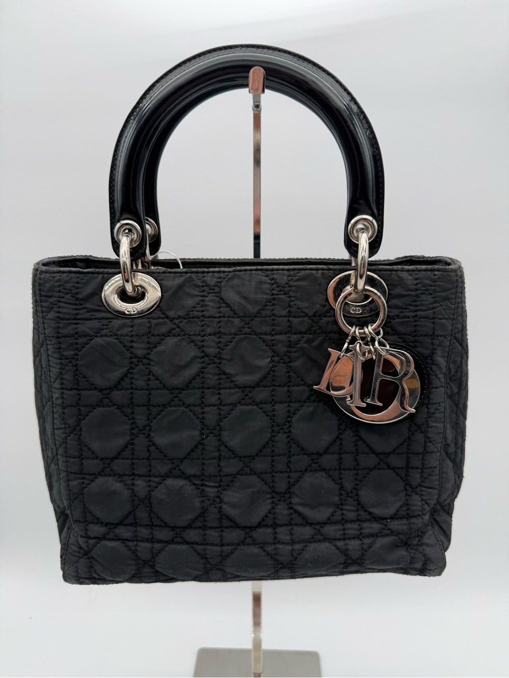 Christian Dior Lady Dior Nylon Small Handbag SHW